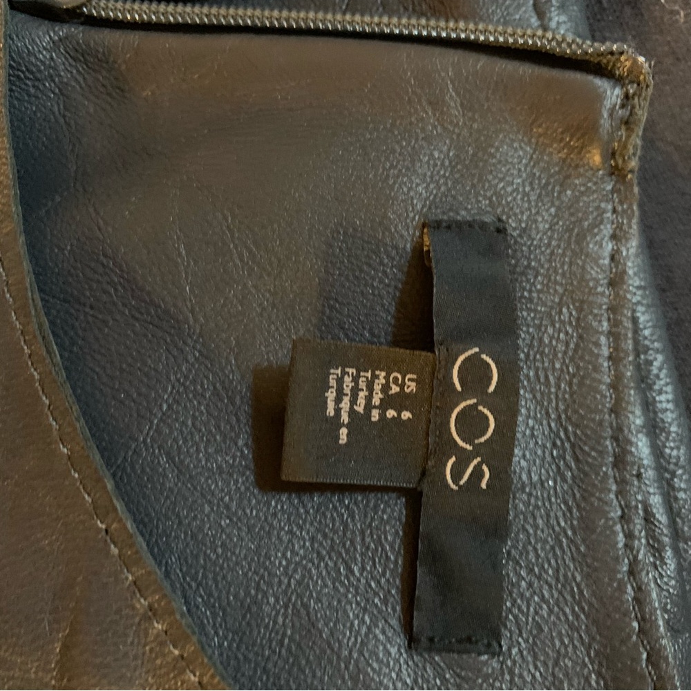 COS Blue/Grey Leather Top and Skirt - Picture 8 of 14